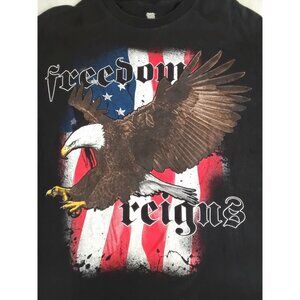 Freedom Reigns T-Shirt 3XL American Flag Eagle Patriotic